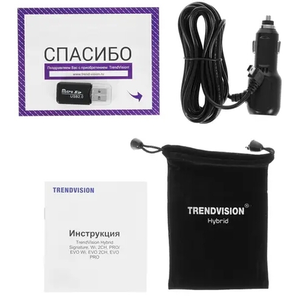 Видеорегистратор TrendVision Hybrid Signature EVO PRO 170 ° черный