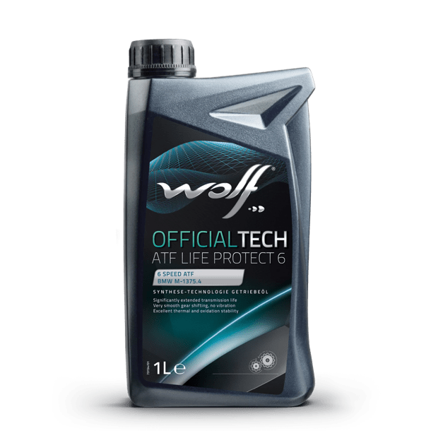 Жидкость АКПП и ГУР Wolf OFFICIALTECH ATF LIFE PROTECT 6 1 л