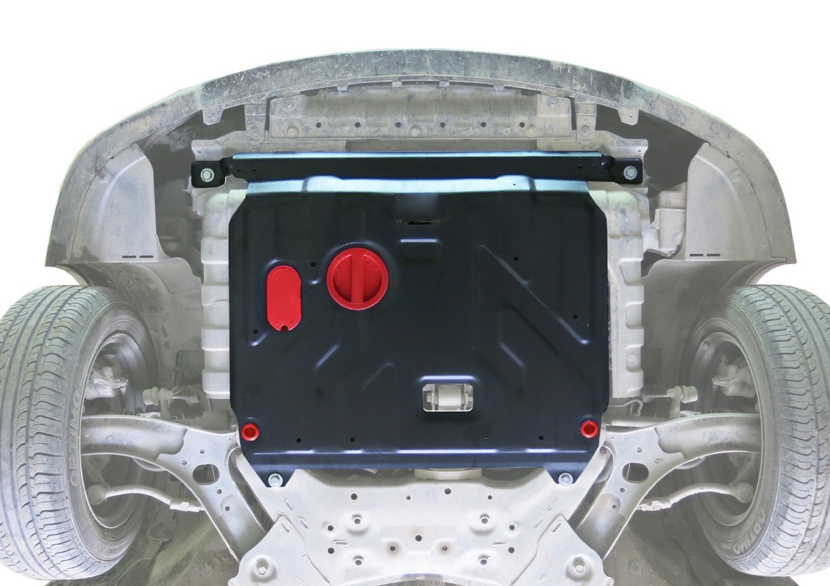Защита картера и КПП Автоброня 111.02343.1 Hyundai Solaris, V - 1,4; 1,6 (2011-) / Kia Rio, V - все (2011-)