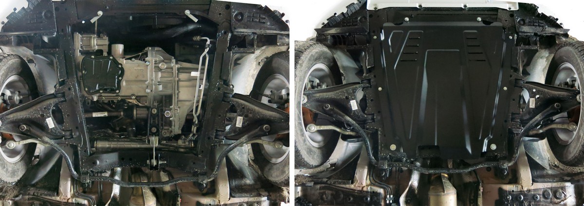 Защита картера и КПП Автоброня 111.06027.1 Lada Largus 2012-н.в./Xray хэтчбек 5-дв., Cross 2016-н.в./Nissan Almera 2013-н.в./Renault Logan 2005-2014 2014-н.в./Sandero 2005-2014 2014