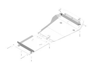 Защита картера и КПП Motodor 32523 Toyota Land Cruiser Prado 150 2009-