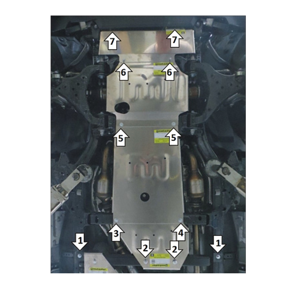 Защита картера и КПП Motodor 32526 Toyota Tundra 2022-н.в.