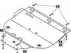 Защита картера и КПП Sheriff 08.1447V2 Ford C-Max