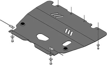 Защита картера и КПП Sheriff 17.0244 Peugeot 206