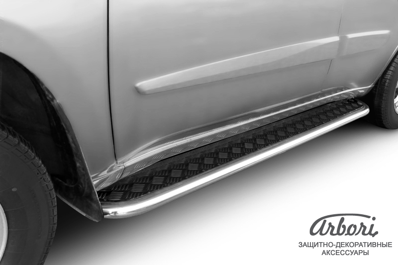 Защита порогов Arbori AFZDACTFL12 черный CHERY TIGGO FL 2013-