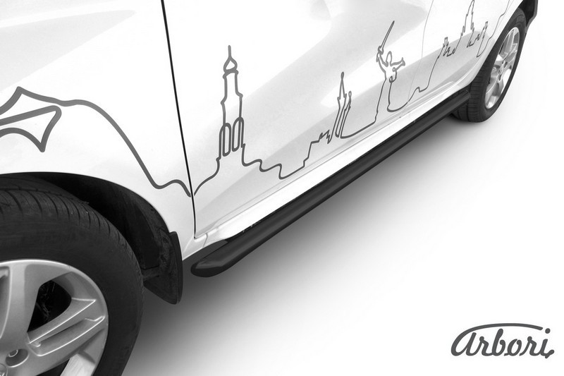 Защита порогов Arbori AFZDALADXR09 серебристый LADA Xray 2015-