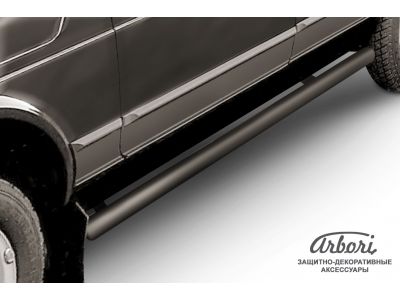 Защита порогов Arbori AFZDANIVD06B черный LADA 4х4 5дв. 1993-